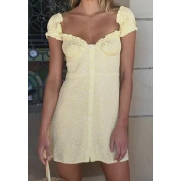 With Jéan Isabelle Dress Yellow Floral - Picture 1 of 6